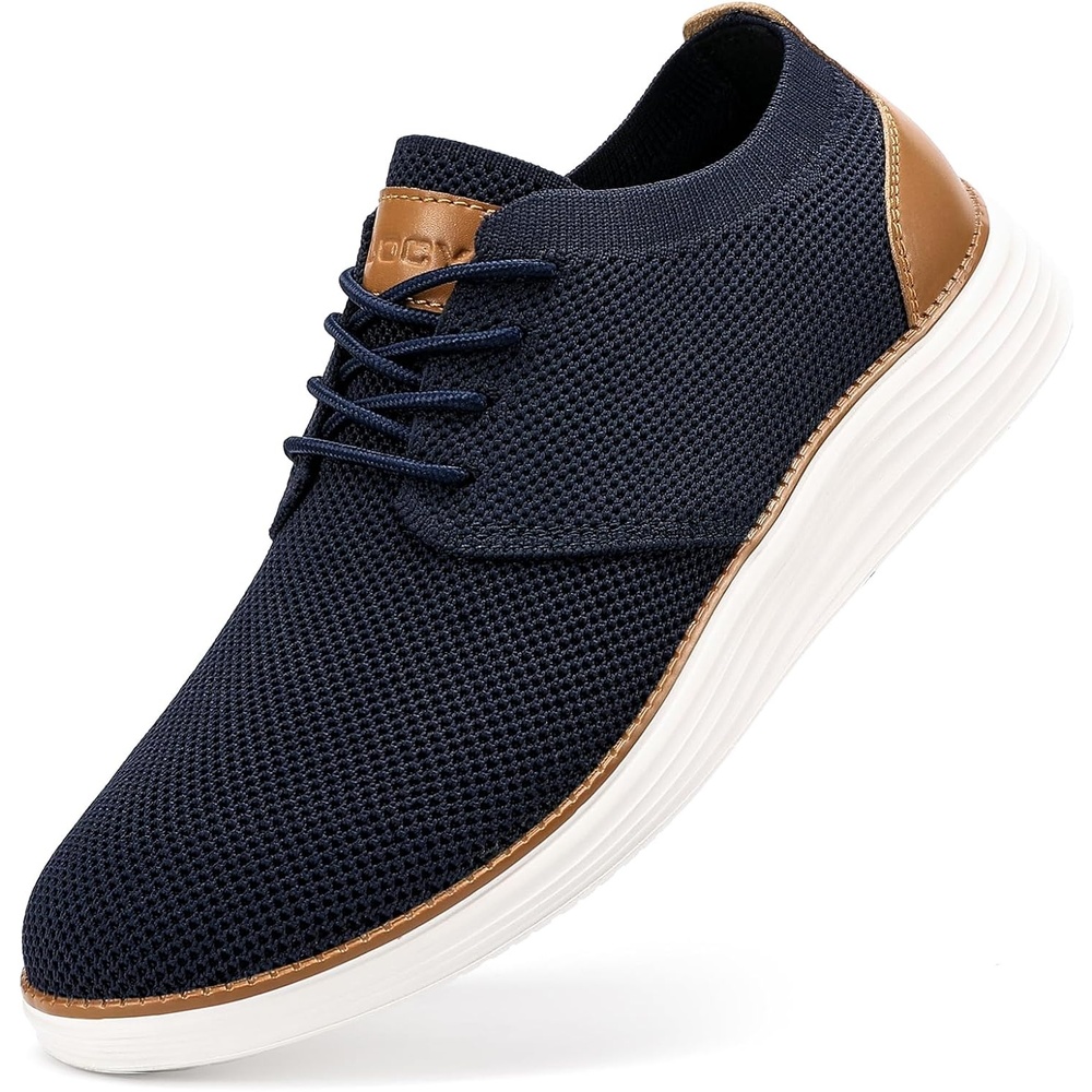 image:imageVILOCY Mens Fashion Dress Sneakers Casual Walking Shoes Business Oxfords Comfortable Breathable Lightweight TennisNavy