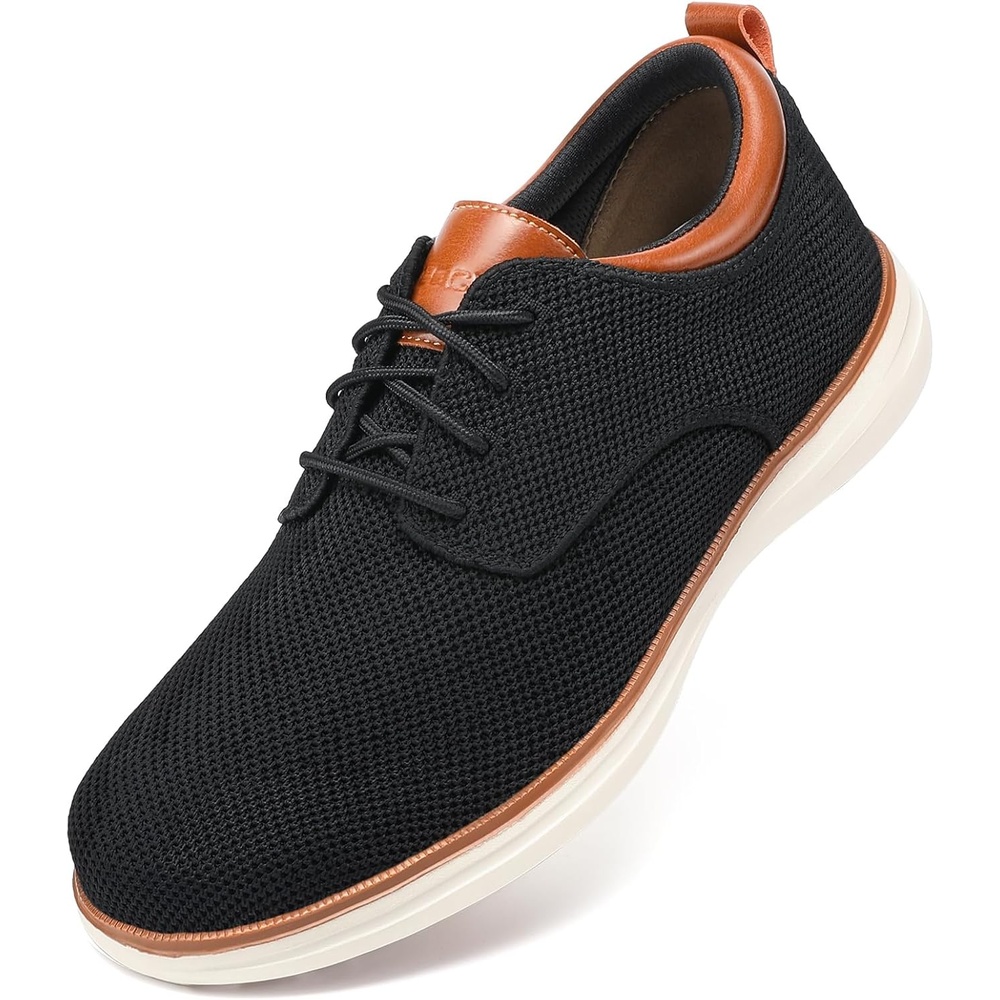 image:imageVILOCY Mens Wide Casual Dress Oxfords Business Shoes Fashion Sneakers Mesh Breathable Comfortable Walking ShoesBlack