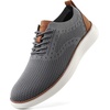 VILOCY Men’s Casual Dress Sneakers Grey + Navy Size 10.5