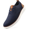 VILOCY Men’s Casual Dress Sneakers Grey + Navy Size 10.5