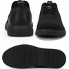 VILOCY Men’s Casual Dress Sneakers Tennis Walking Shoes | Lace-Up Breathable Lightweight Comfortable Office Knit Mesh Oxfords Work&Weekend Shoes(All Black)