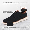 VILOCY Men’s Wide Casual Dress Oxfords Business Shoes Fashion Sneakers Mesh Breathable Comfortable Walking Shoes(Black)