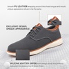 VILOCY Men’s Wide Casual Dress Oxfords Business Shoes Fashion Sneakers Mesh Breathable Comfortable Walking Shoes(Grey)