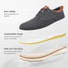 VILOCY Men’s Wide Casual Dress Oxfords Business Shoes Fashion Sneakers Mesh Breathable Comfortable Walking Shoes(Grey)