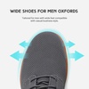 VILOCY Men’s Wide Casual Dress Oxfords Business Shoes Fashion Sneakers Mesh Breathable Comfortable Walking Shoes(Grey)