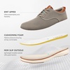 VILOCY Men’s Wide Casual Dress Oxfords Business Shoes Fashion Sneakers Mesh Breathable Comfortable Walking Shoes(Khaki)
