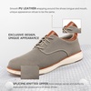 VILOCY Men’s Wide Casual Dress Oxfords Business Shoes Fashion Sneakers Mesh Breathable Comfortable Walking Shoes(Khaki)
