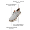 VILOCY Men’s Wide Casual Dress Oxfords Business Shoes Fashion Sneakers Mesh Breathable Comfortable Walking Shoes(Light Grey)