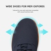 VILOCY Men’s Wide Casual Dress Oxfords Business Shoes Fashion Sneakers Mesh Breathable Comfortable Walking Shoes(Navy)