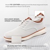 VILOCY Men’s Wide Casual Dress Oxfords Business Shoes Fashion Sneakers Mesh Breathable Comfortable Walking Shoes(Off-white)