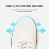 VILOCY Men’s Wide Casual Dress Oxfords Business Shoes Fashion Sneakers Mesh Breathable Comfortable Walking Shoes(Off-white)