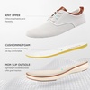 VILOCY Men’s Wide Casual Dress Oxfords Business Shoes Fashion Sneakers Mesh Breathable Comfortable Walking Shoes(Off-white)