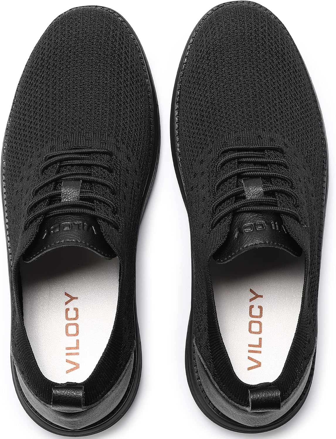 image:imageVILOCY Mens Casual Dress Sneakers Tennis Walking ShoesAll Black