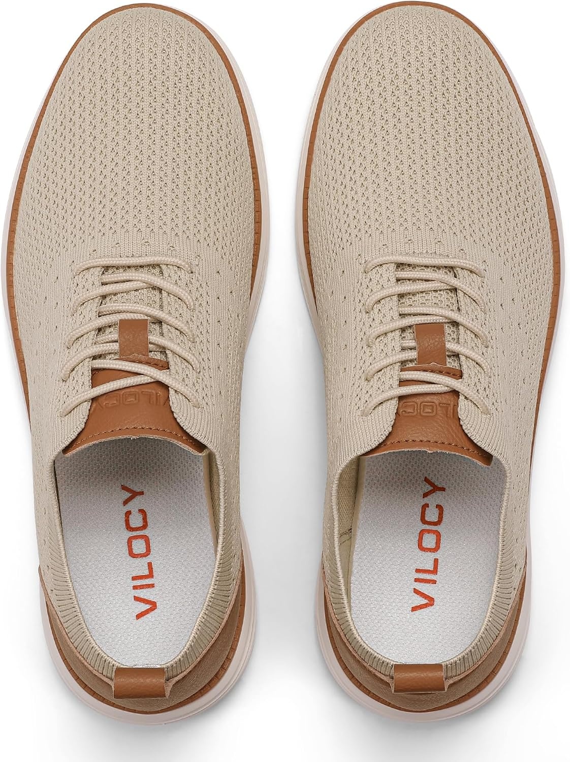 image:imageVILOCY Mens Casual Dress Sneakers Tennis Walking ShoesBeige