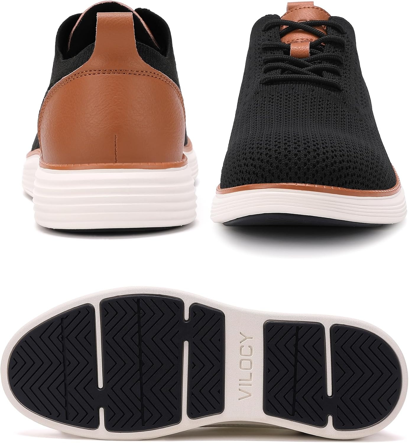 image:imageVILOCY Mens Casual Dress Sneakers Tennis Walking ShoesBlack