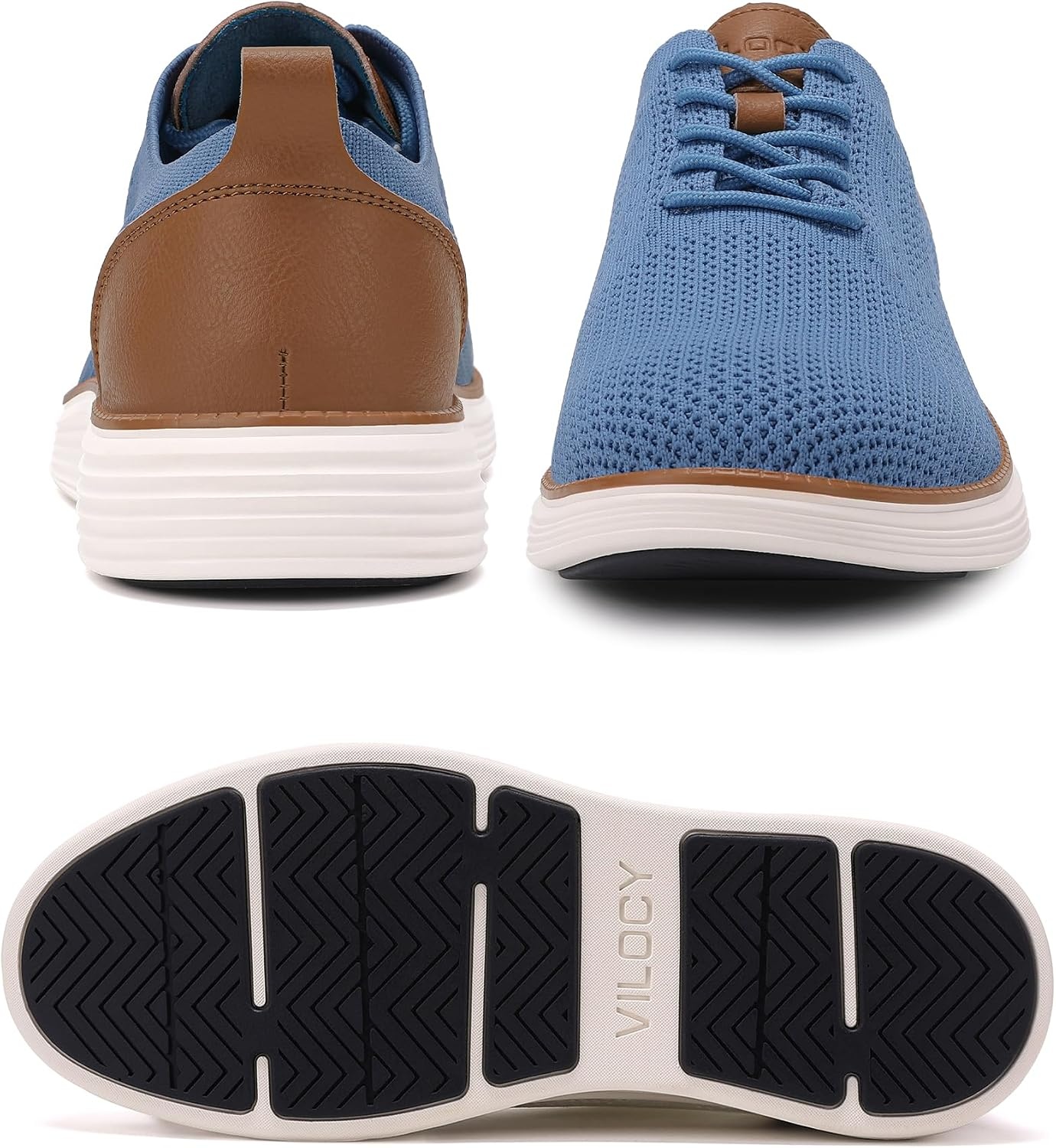 image:imageVILOCY Mens Casual Dress Sneakers Tennis Walking ShoesLight Blue