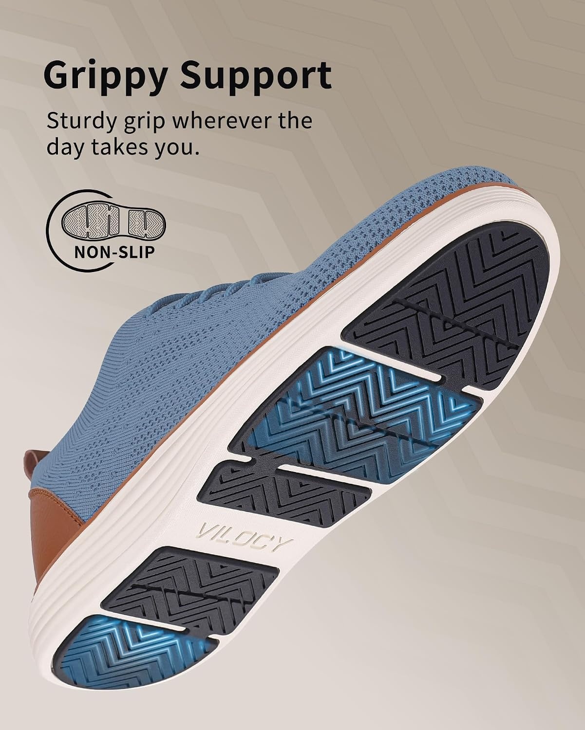 image:imageVILOCY Mens Casual Dress Sneakers Tennis Walking ShoesLight Blue