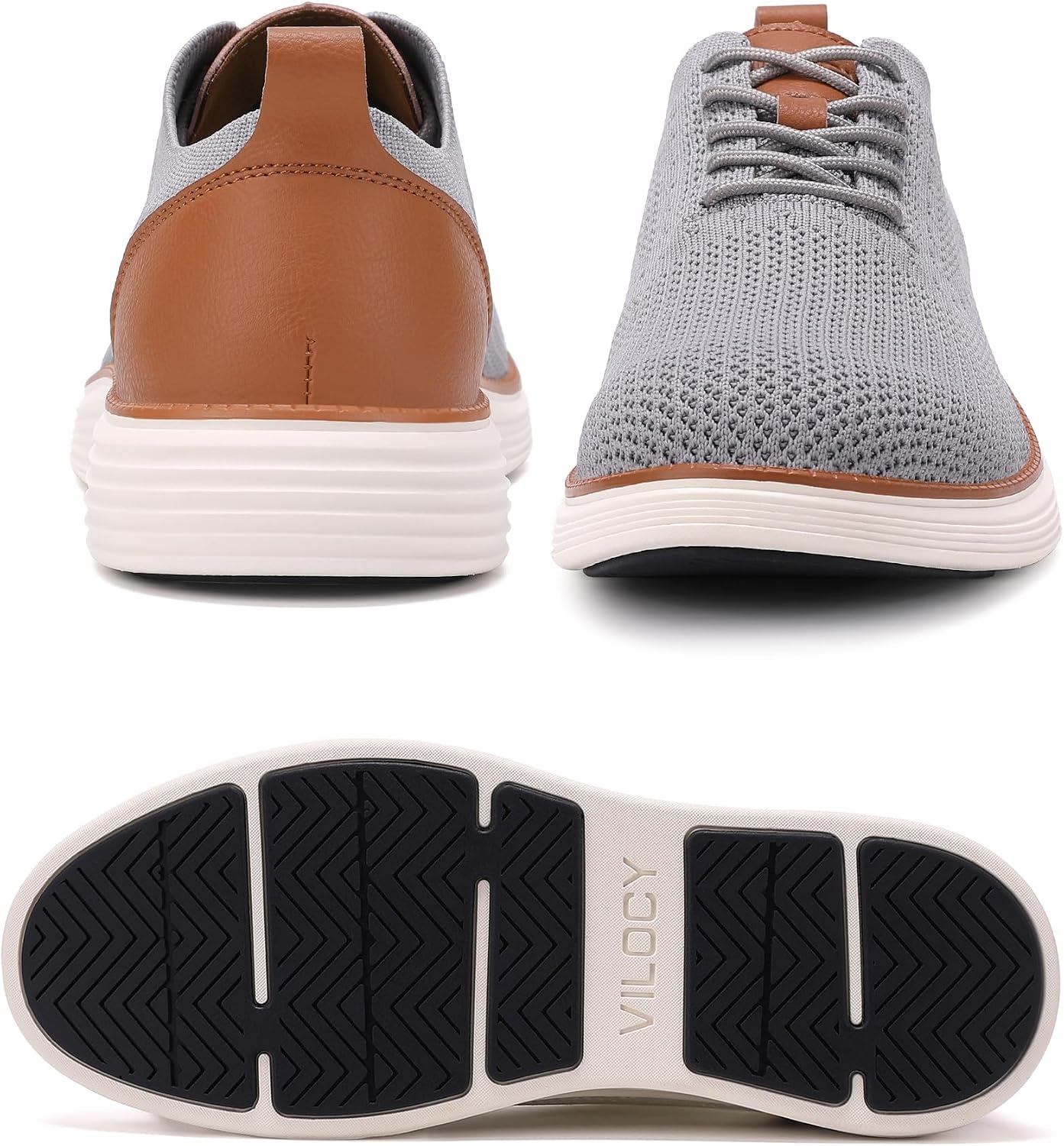 image:imageVILOCY Mens Casual Dress Sneakers Tennis Walking ShoesLight Grey