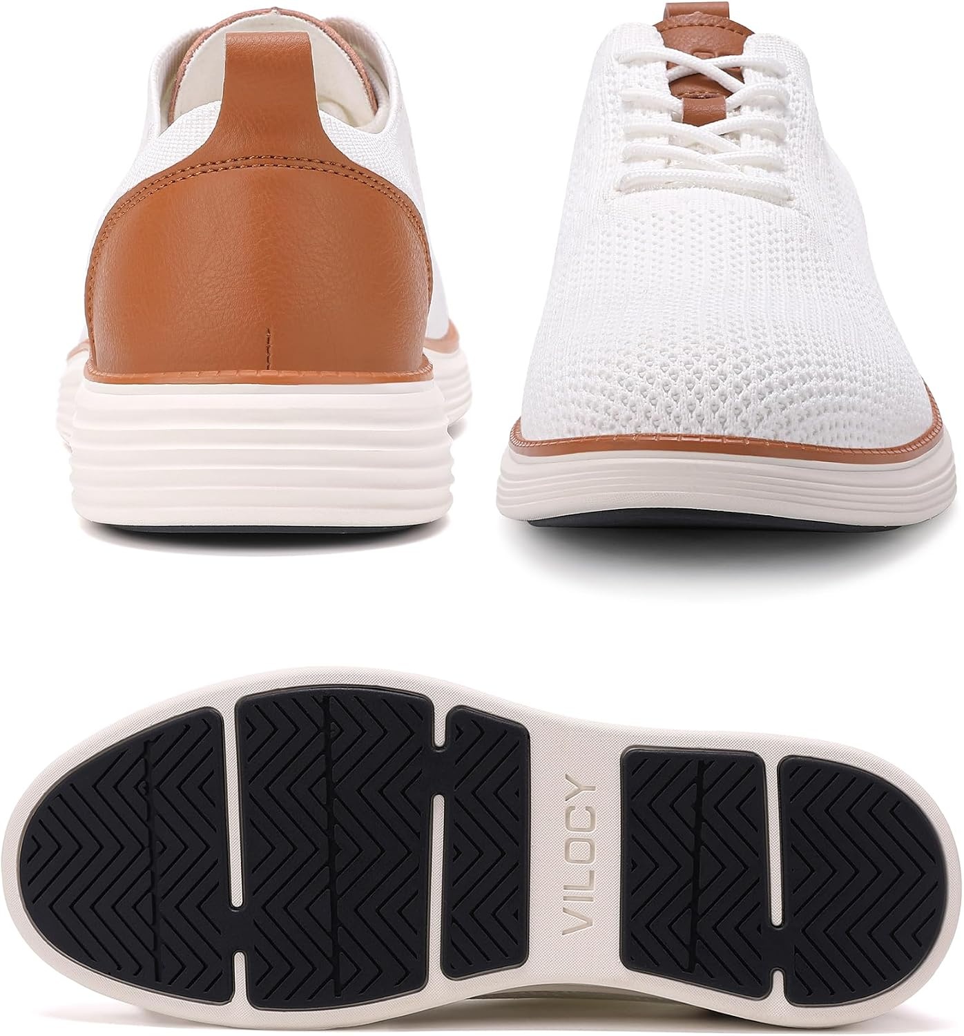 image:imageVILOCY Mens Casual Dress Sneakers Tennis Walking ShoesWhite