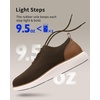 VILOCY Men’s Casual Dress Sneakers Tennis Walking Shoes(Brown)