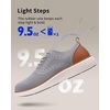 VILOCY Men’s Casual Dress Sneakers Tennis Walking Shoes(Light Grey)