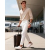 VILOCY Men’s Casual Dress Sneakers Tennis Walking Shoes(White)