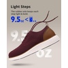 VILOCY Men’s Casual Dress Sneakers Tennis Walking Shoes(Wine Red)