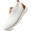 VILOCY Men’s Casual Dress Sneakers Tennis Walking Shoes(White)