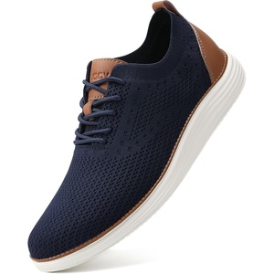VILOCY Men’s Casual Dress Sneakers Tennis Walking Shoes(Dark Blue)